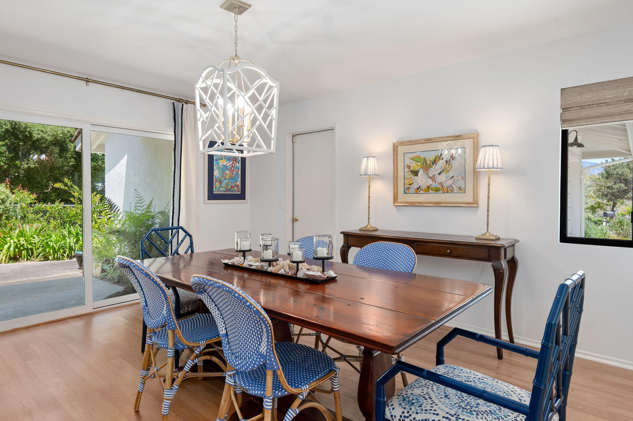 1102 Plaza Del Monte Santa Barbara, CA 93101 - Photo 21 of 53 a view of a dining room with furniture window and wooden floor