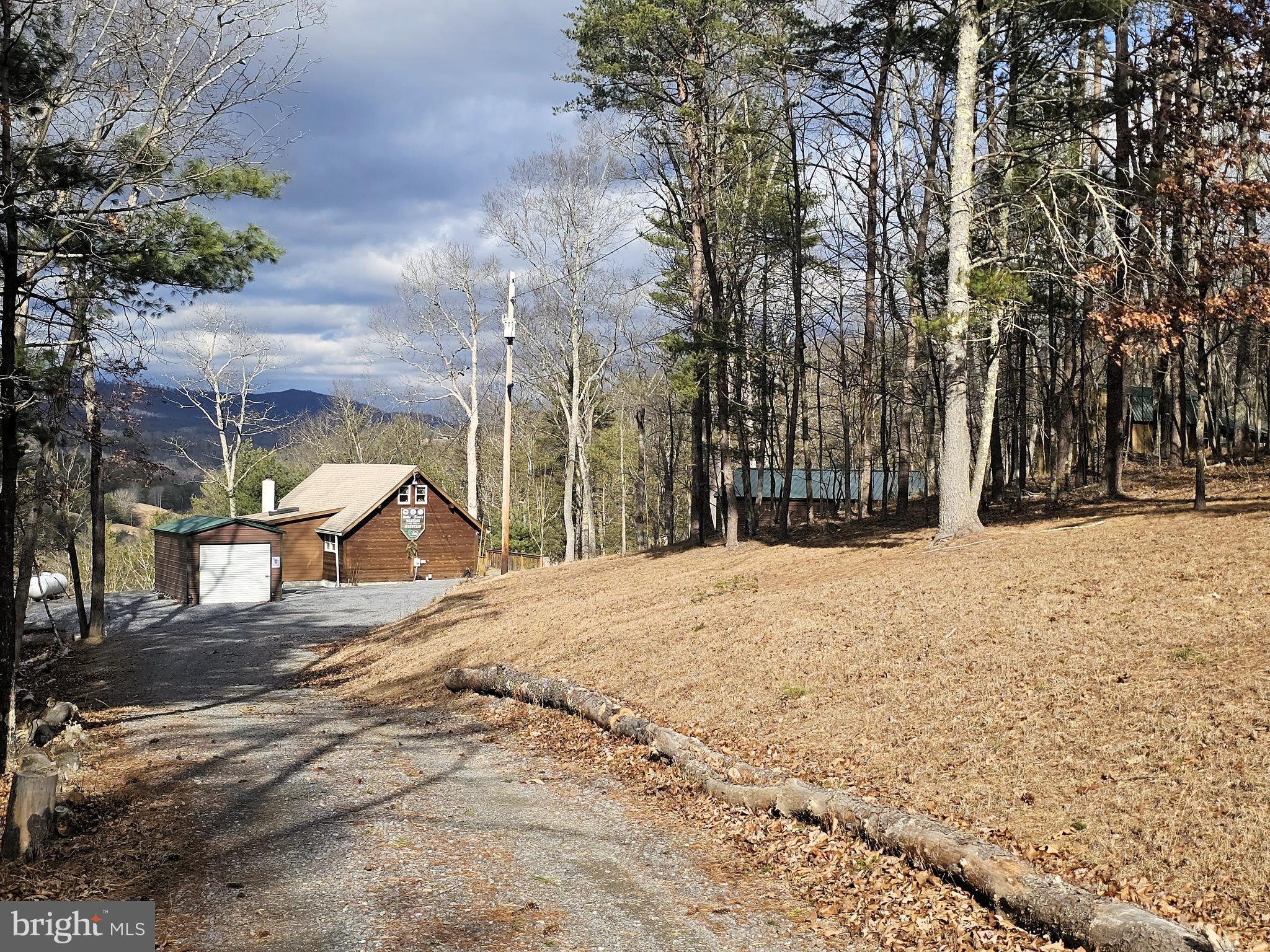 a view of large space with a house