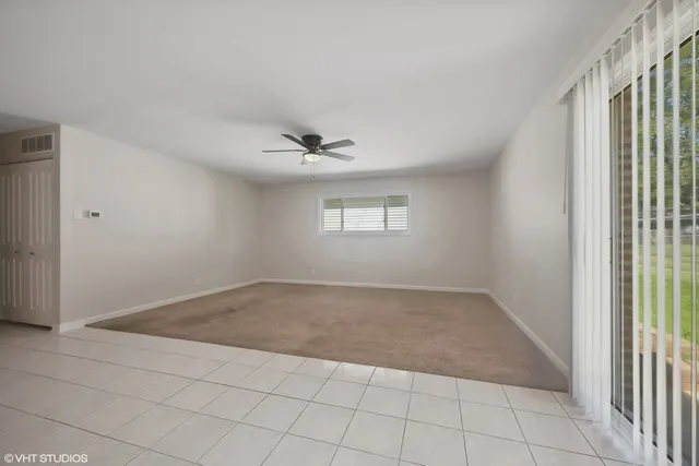 a view of a livingroom with a window