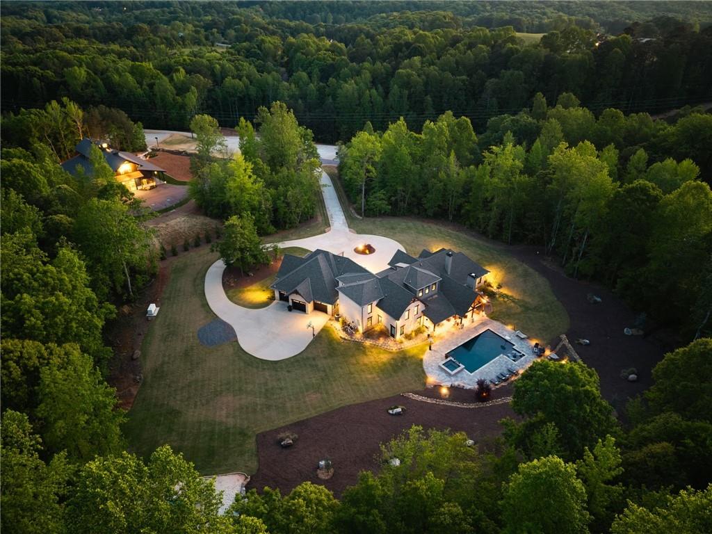 3263 Tanners Mill Road Gainesville, GA 30507 - Photo 194 of 197 an aerial view of a house with yard swimming pool and outdoor seating