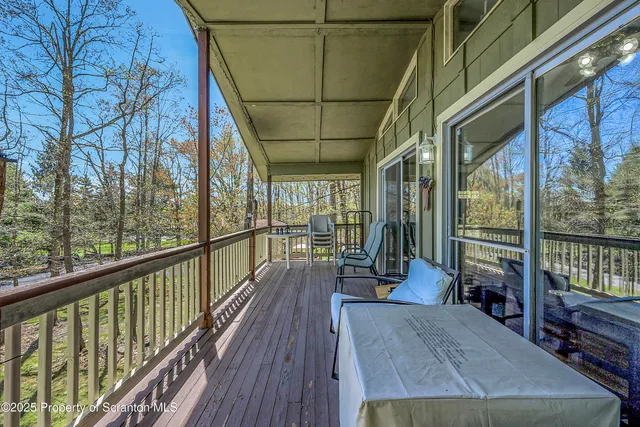a view of porch with seating space