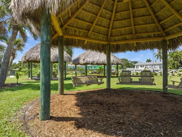 a view of a golf course with a park