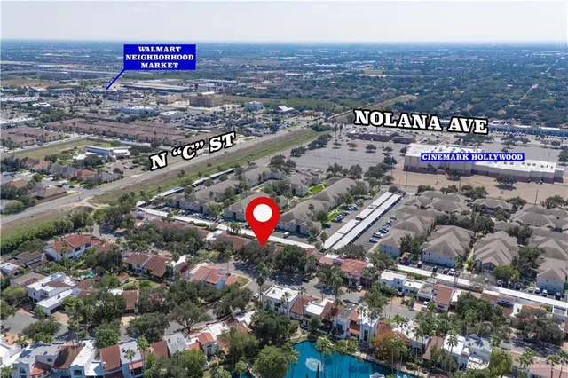 an aerial view of a city