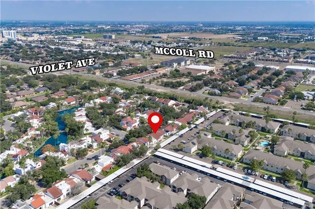 an aerial view of a city