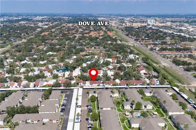 an aerial view of a city