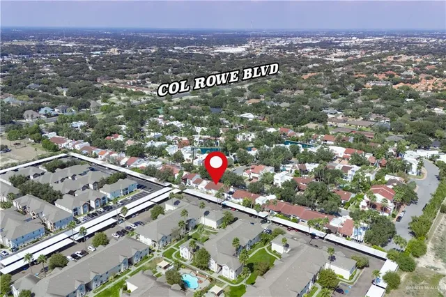 an aerial view of multiple house