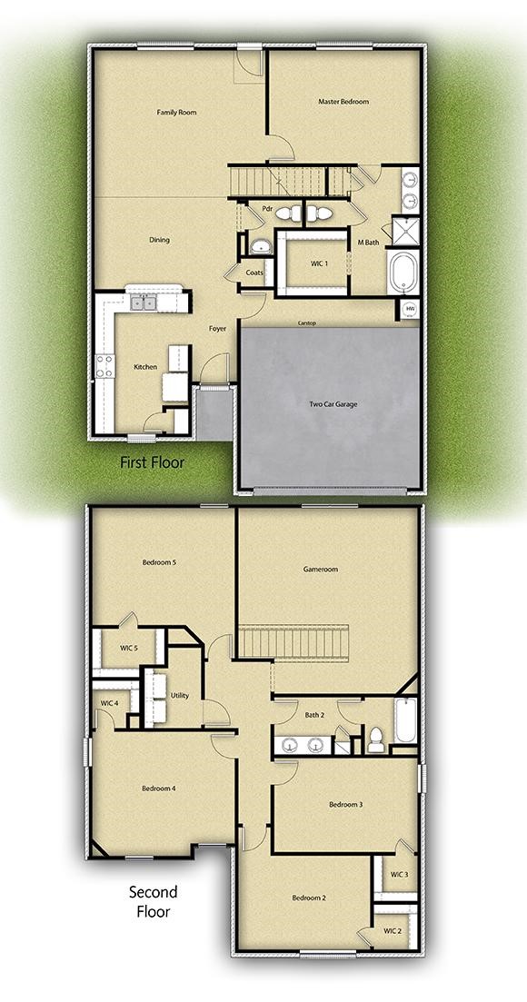 1322 Emerald Stone Drive Rosharon, TX 77583 - Photo 26 of 26 Floorplan