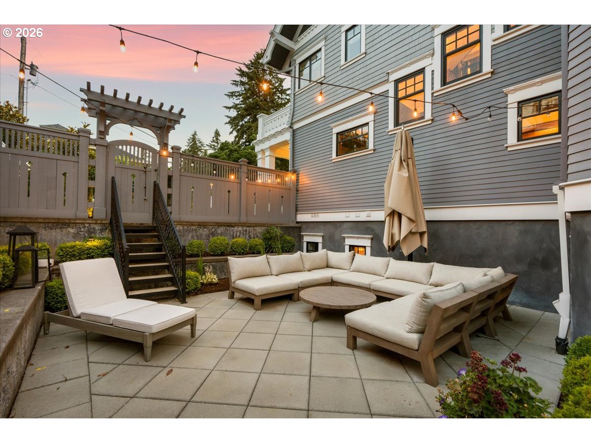 2023 Southwest Montgomery Drive Portland, OR 97201 - Photo 38 of 46 a view of a patio with couches and a fire pit