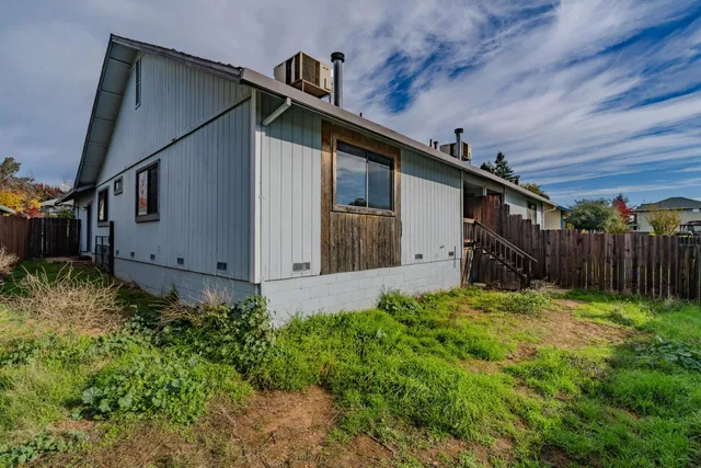 a backyard of a house