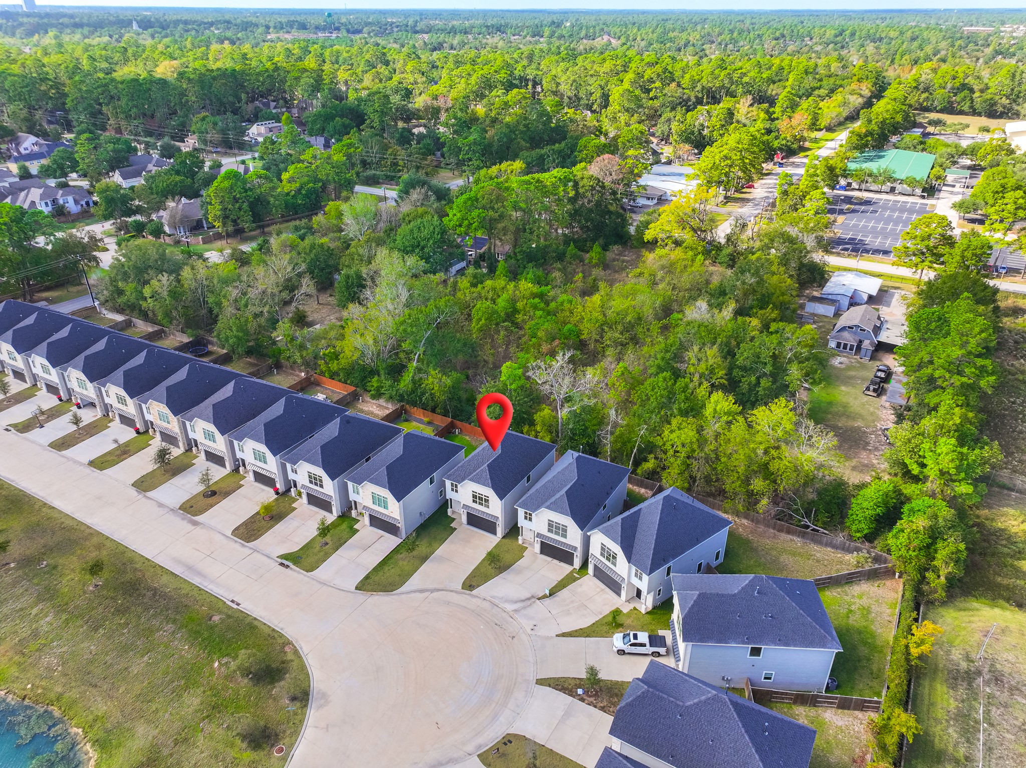 4910 Wunder Way Houston, TX 77069 - Photo 7 of 49 an aerial view of residential house with outdoor space and swimming pool