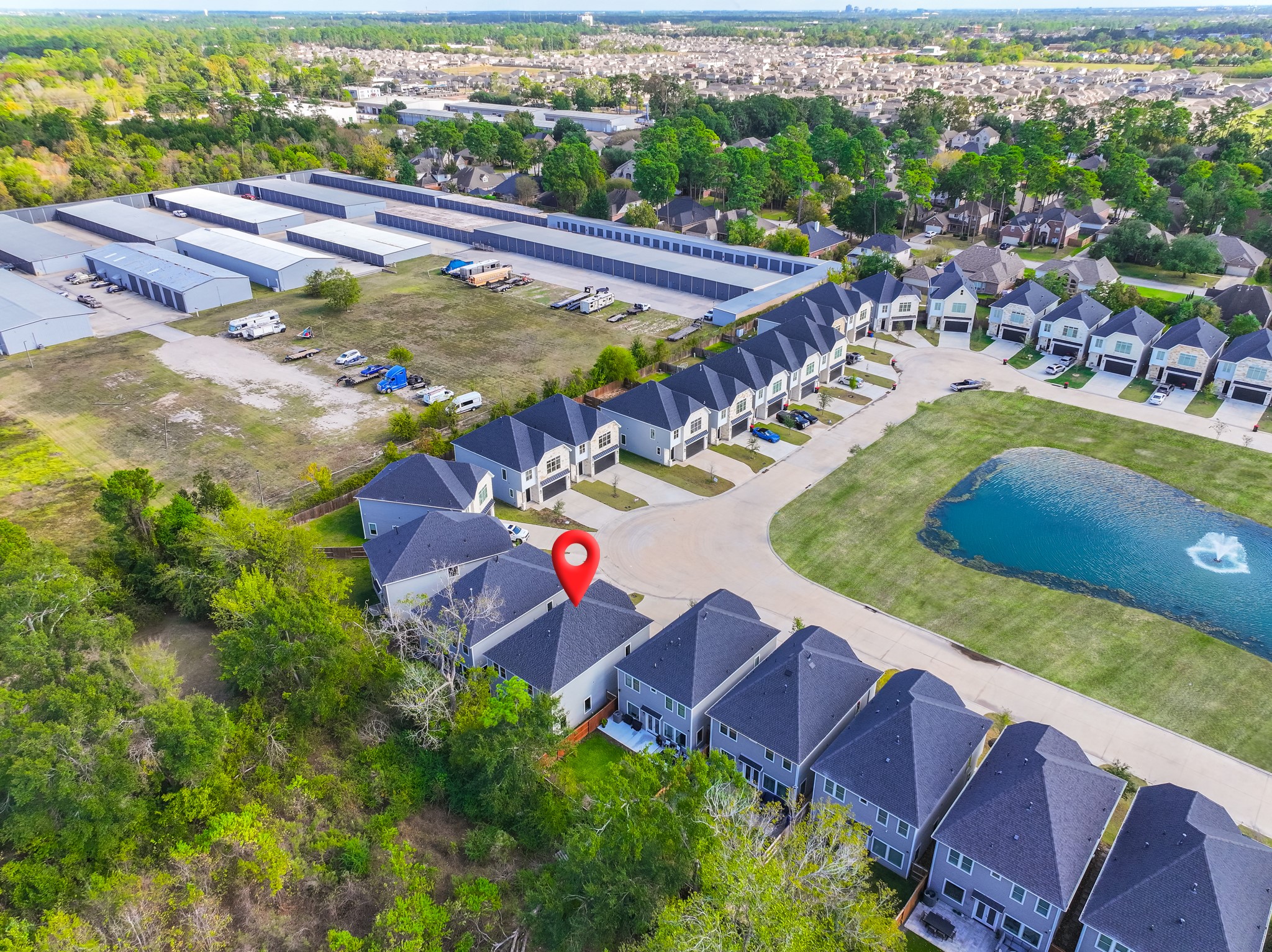 4910 Wunder Way Houston, TX 77069 - Photo 9 of 49 an aerial view of a house with a swimming pool yard and outdoor seating