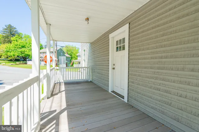 a view of a porch