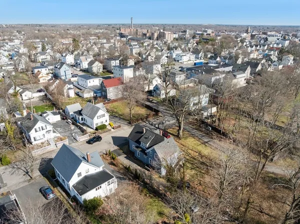 an aerial view of multiple house
