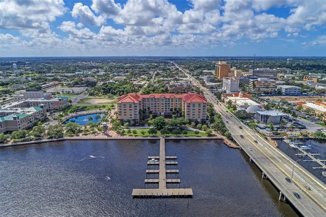 a view of a swimming pool with a lounge chair