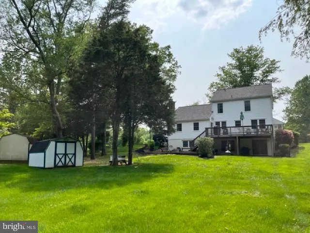 a view of a garden with a fountain