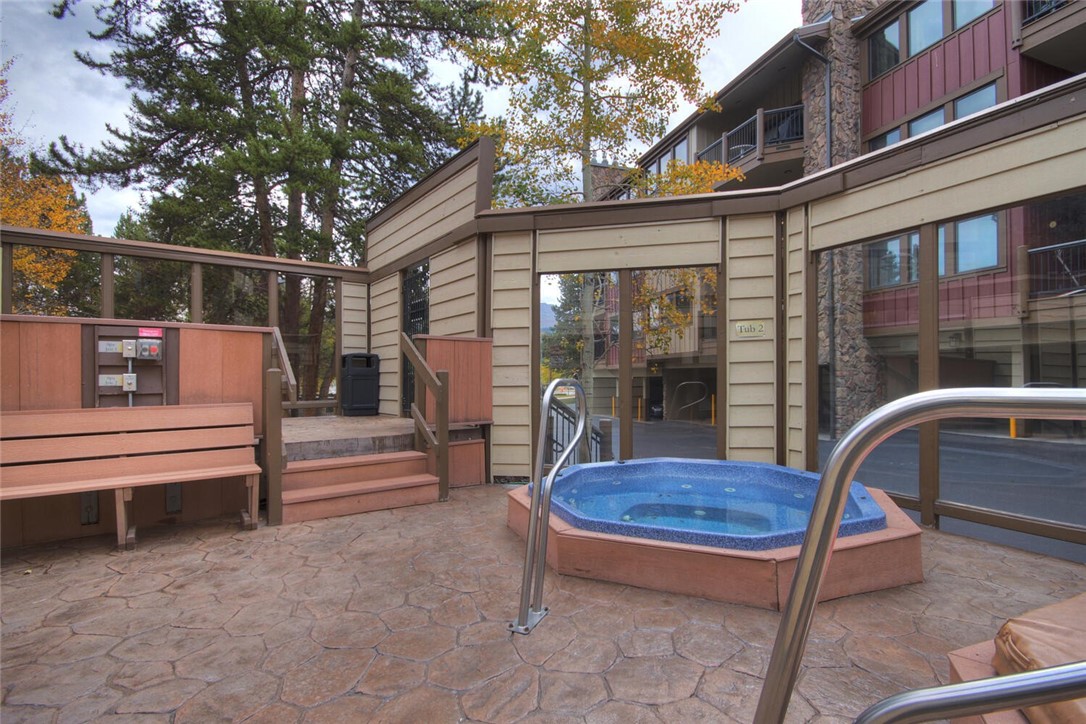 325 Four Oclock Road, Unit C203 Breckenridge, CO 80424 - Photo 12 of 35 Onsite hot tub area to warm up after a long day of skiing.