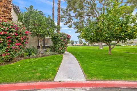 a view of backyard with green space