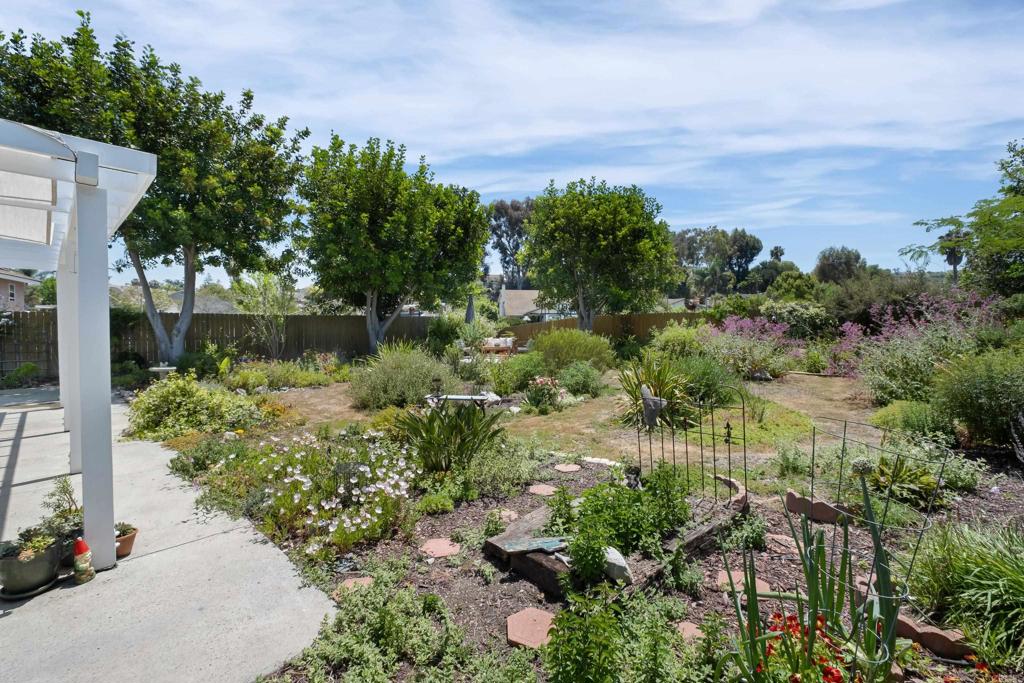 1361 Hodges Road Oceanside, CA 92056 - Photo 20 of 39 a view of a garden with a lake view