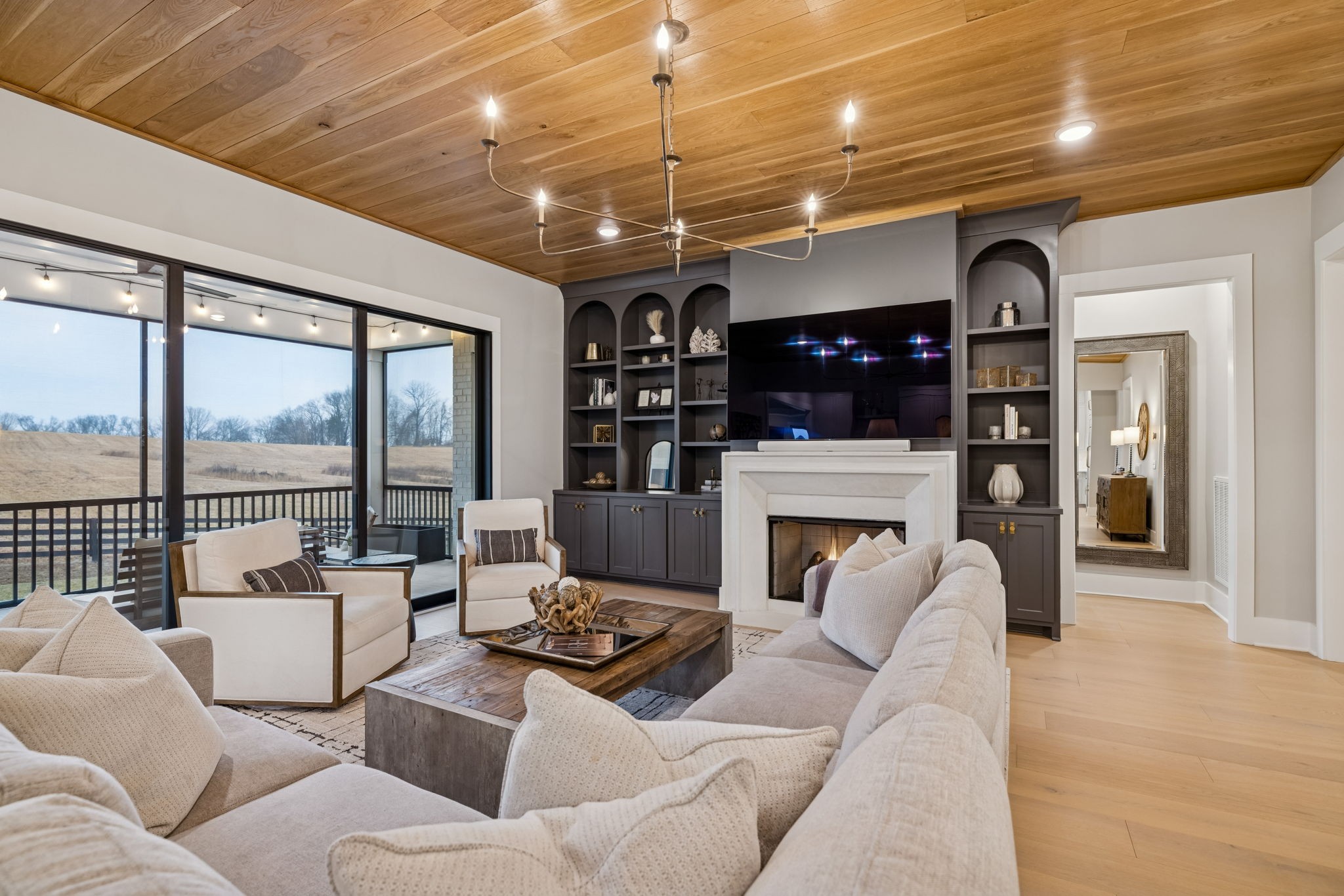137 Alfred Ladd Road Franklin, TN 37064 - Photo 18 of 99 a living room with furniture large window and fireplace