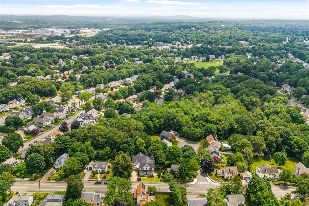 378 Central Avenue Needham, MA 02494 - Photo 5 of 5 an aerial view of a city with lots of residential buildings