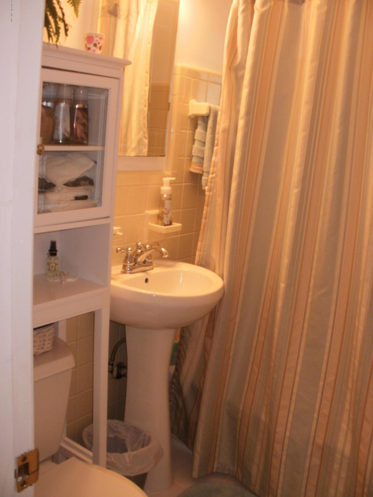 10535 Dodd Road Jacksonville, FL 32218 - Photo 8 of 35 a bathroom with a sink a toilet and shower curtain