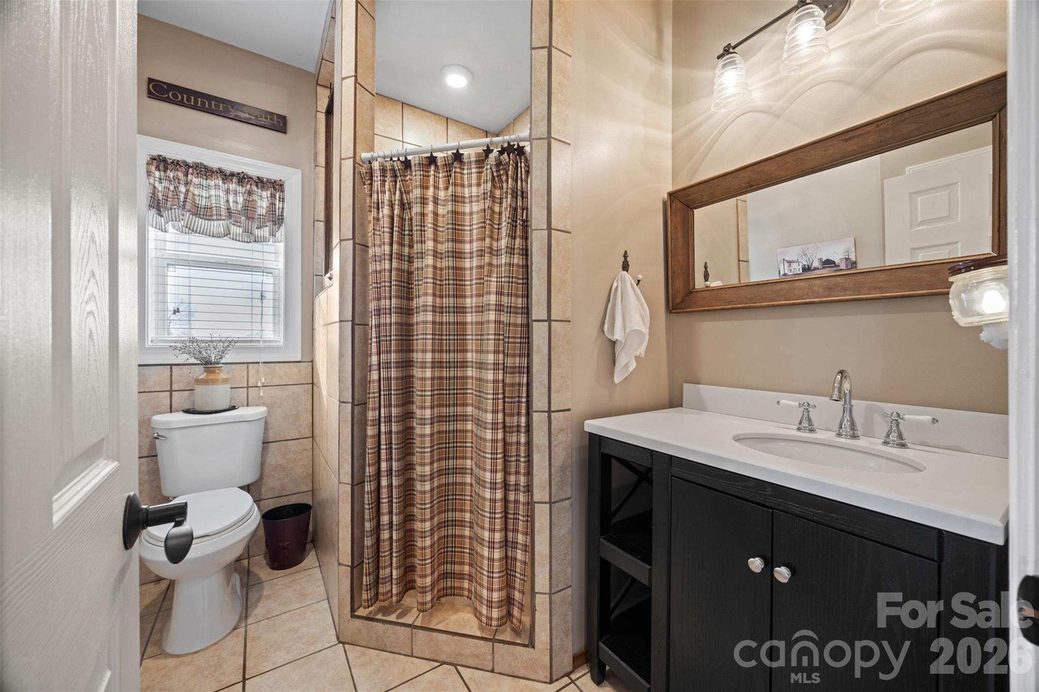 445 Warren Road Taylorsville, NC 28681 - Photo 33 of 48 a bathroom with a sink toilet and shower