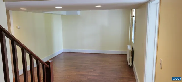 a view of hallway with stairs