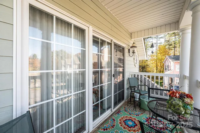 a view of front door and deck