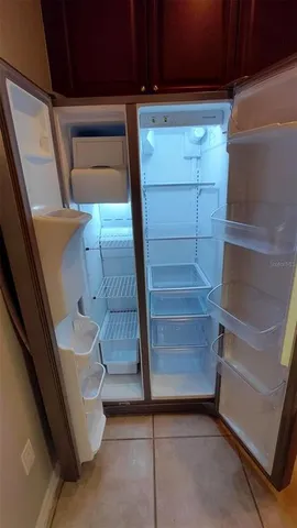 a view of a chandelier in a room