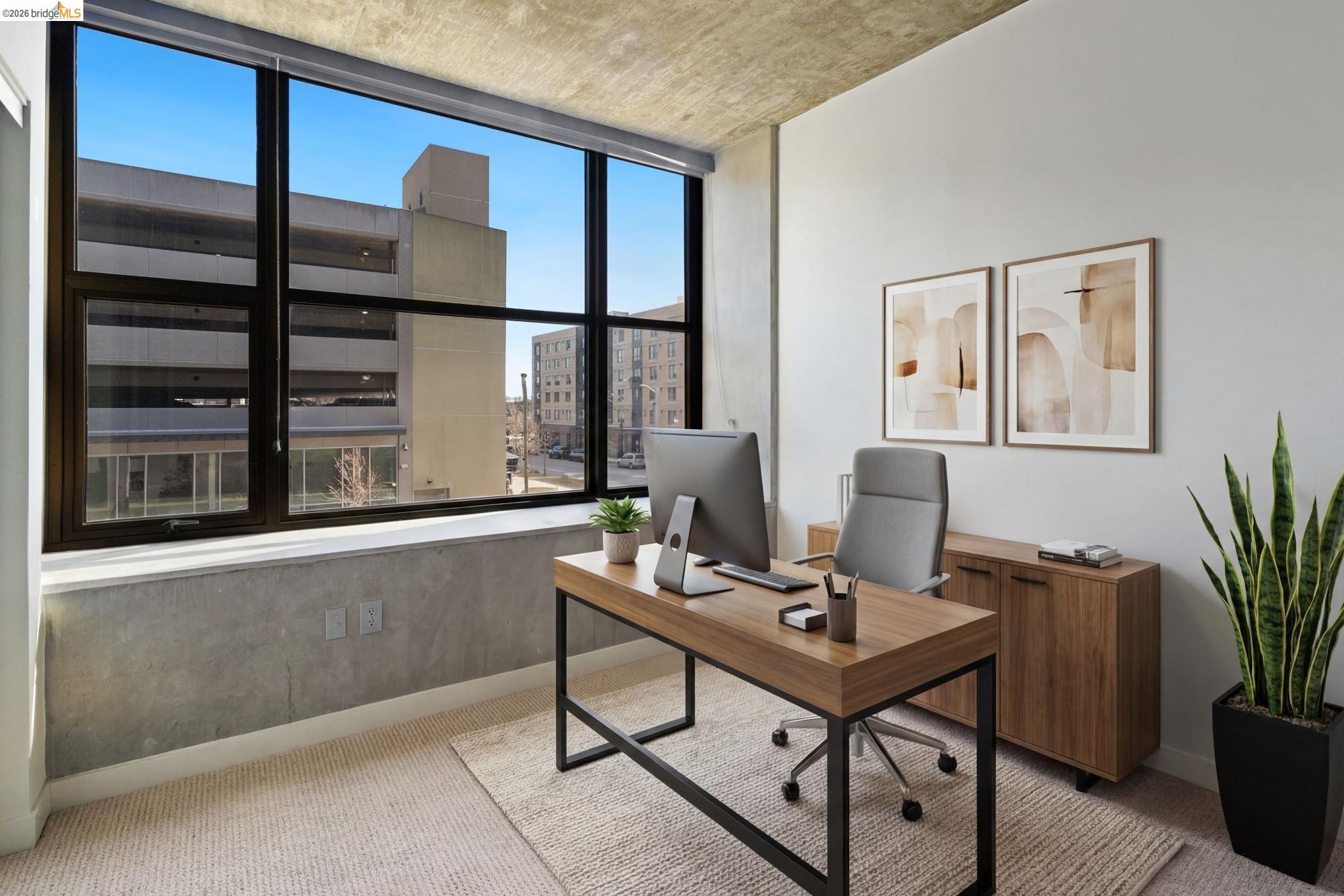 311 2nd Street, Unit 511 Oakland, CA 94607 - Photo 9 of 44 Home office with carpet flooring and baseboards