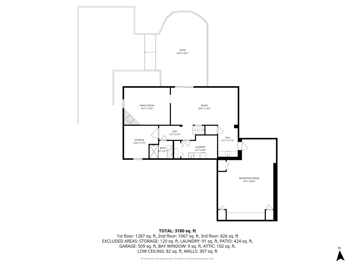 902 East Main Street Barrington, IL 60010 - Photo 31 of 33 a picture of a room with a floor plan