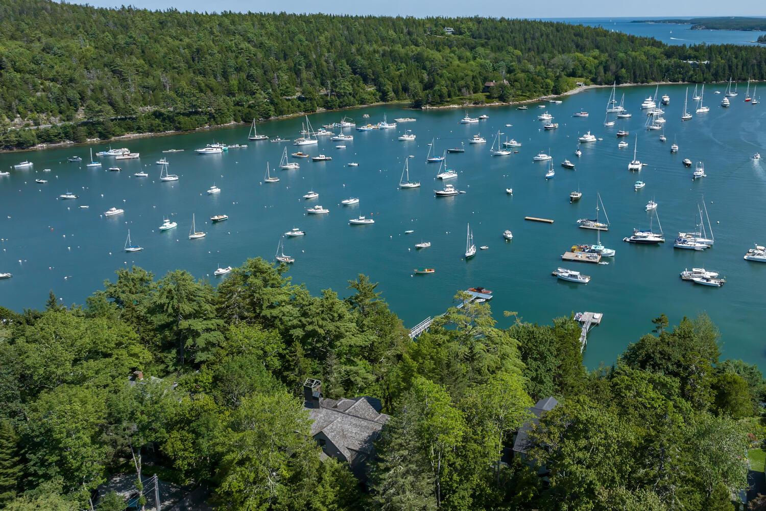49 Harborside Road Mount Desert, ME 04662 - Photo 33 of 35 drone harbor dock