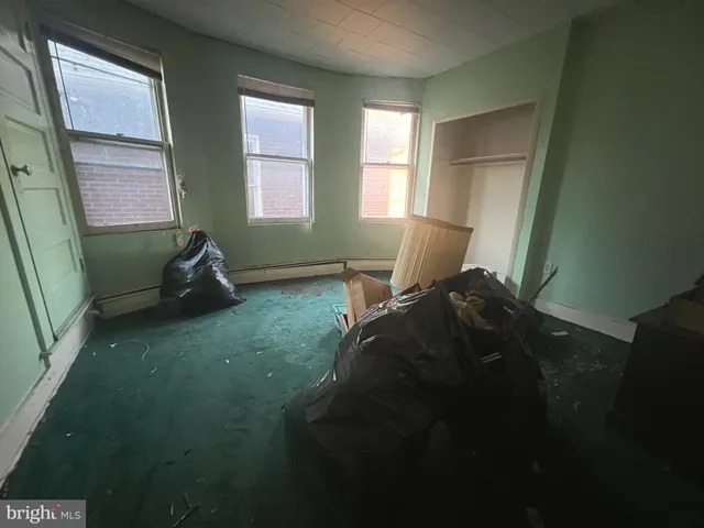 a chair and table in a room