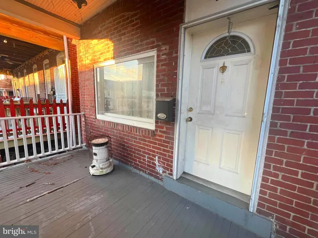 a view of a balcony with outside view