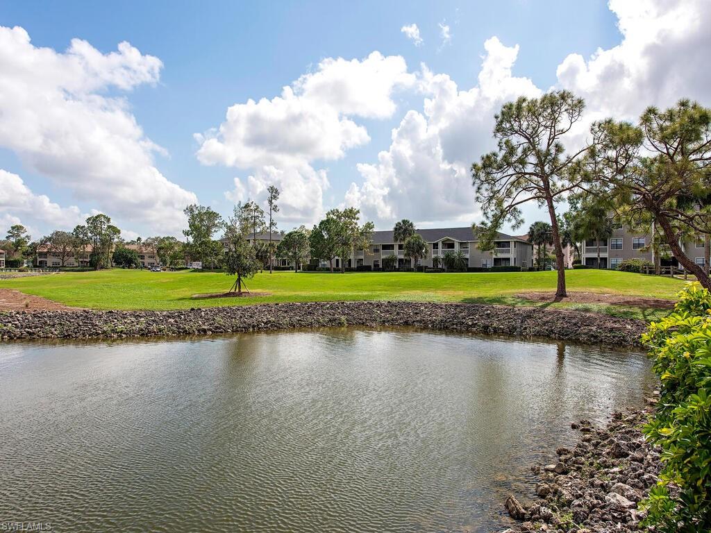 180 Turtle Lake Court, Unit 101 Naples, FL 34105 - Photo 9 of 10 a view of a lake with houses in the back
