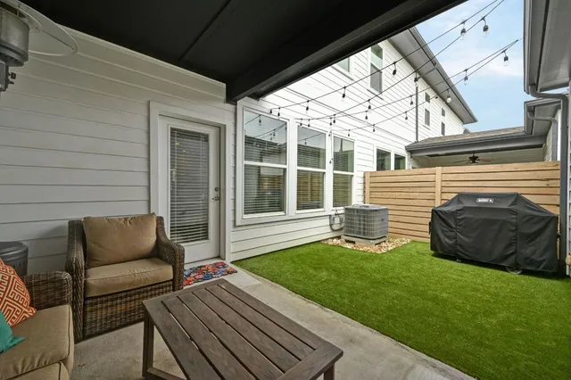 a house view with a garden space