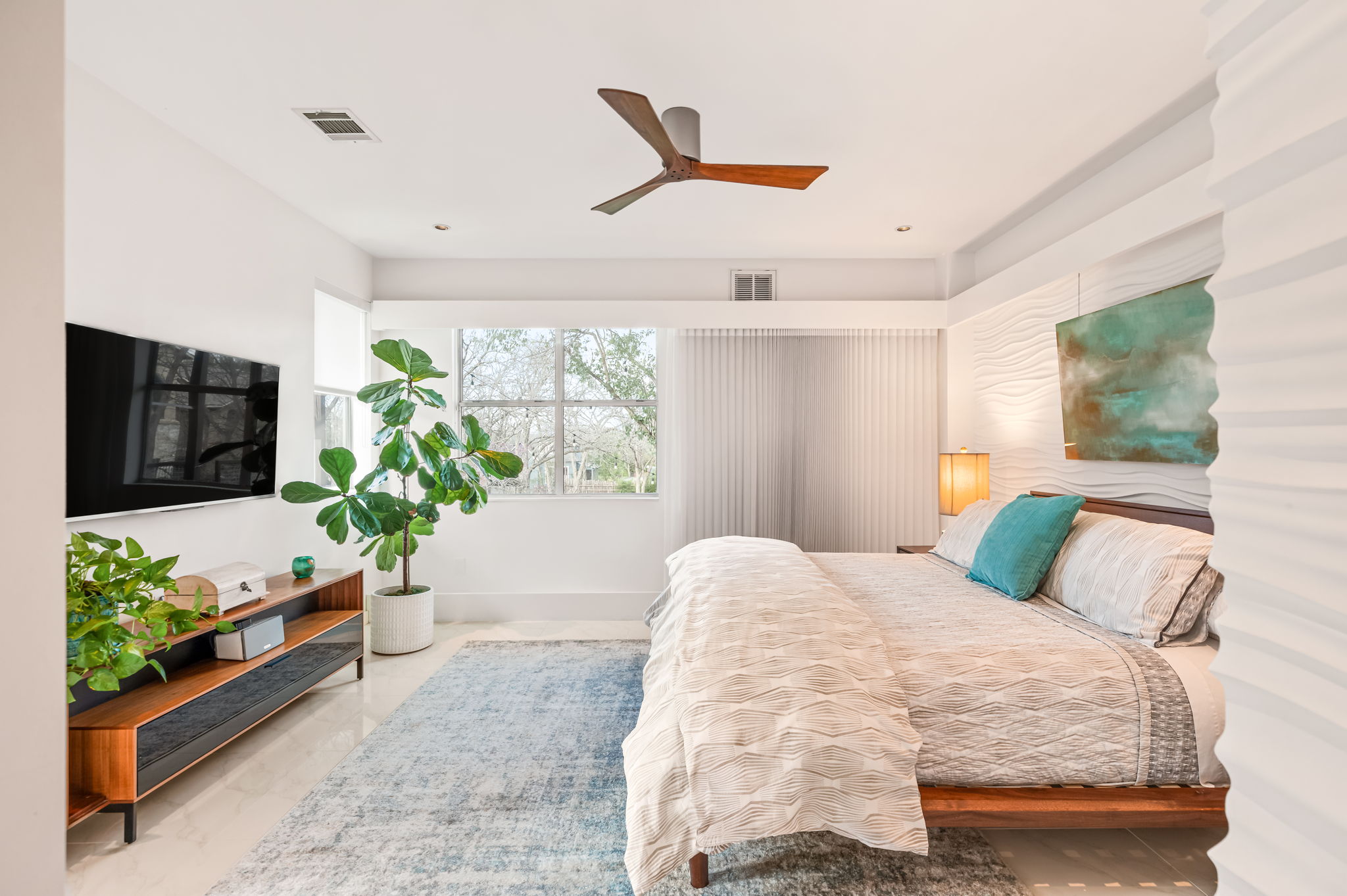 1700 Ravey Street, Unit A Austin, TX 78704 - Photo 24 of 40 Bedroom with tile flooring