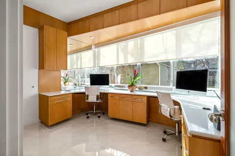 a view of a workspace with a window