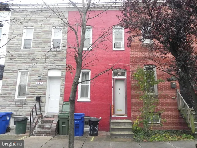 a front view of a building