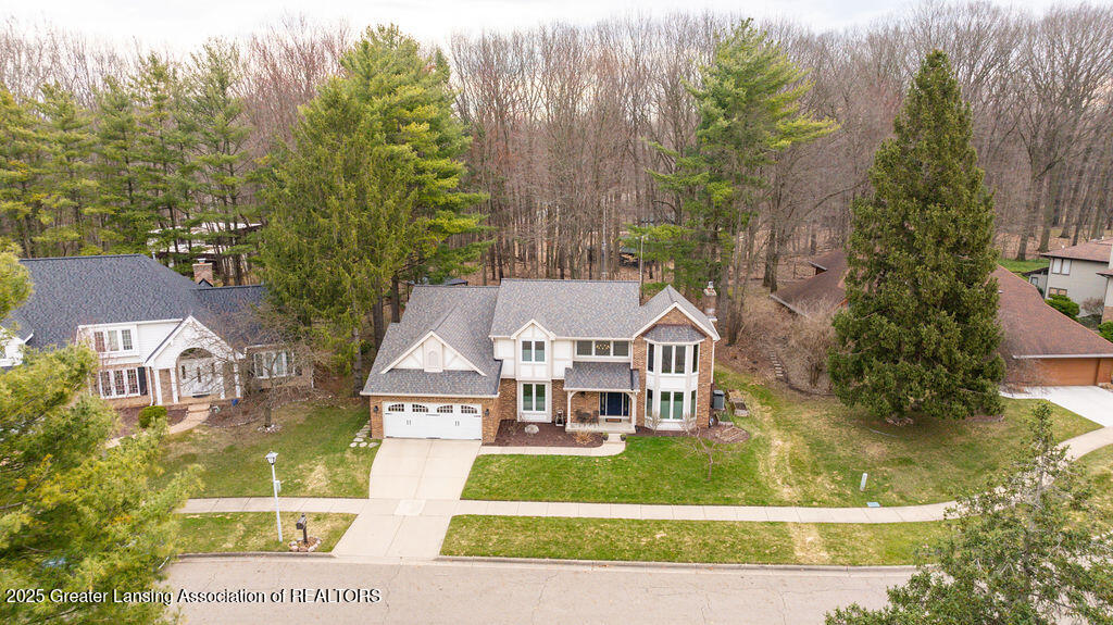 2532 Dustin Road Okemos, MI 48864 - Photo 11 of 60 2532 Dustin. Front Aerial View