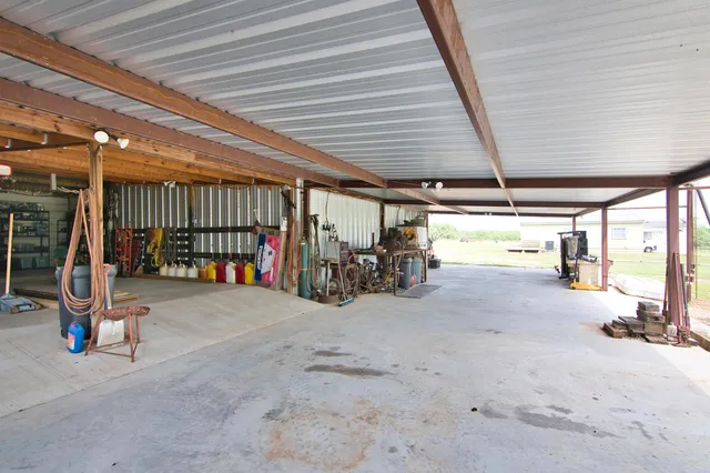 a view of a car garage