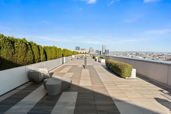 a view of terrace with seating space
