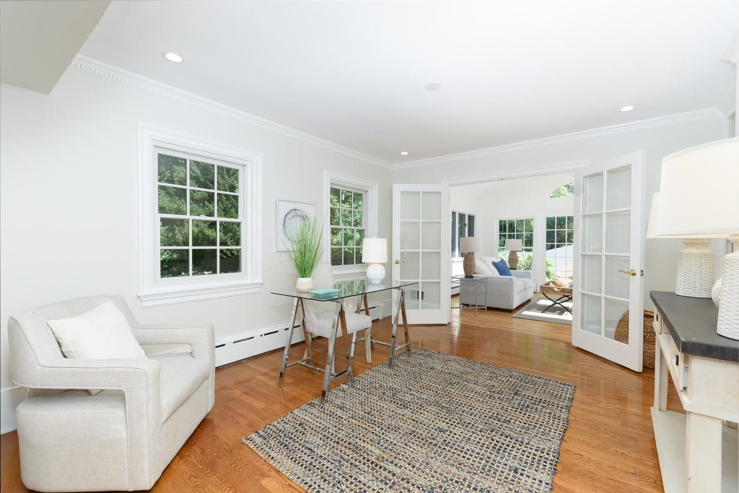 9 Old Parish Road Darien, CT 06820 - Photo 23 of 49 a living room with furniture and a large window