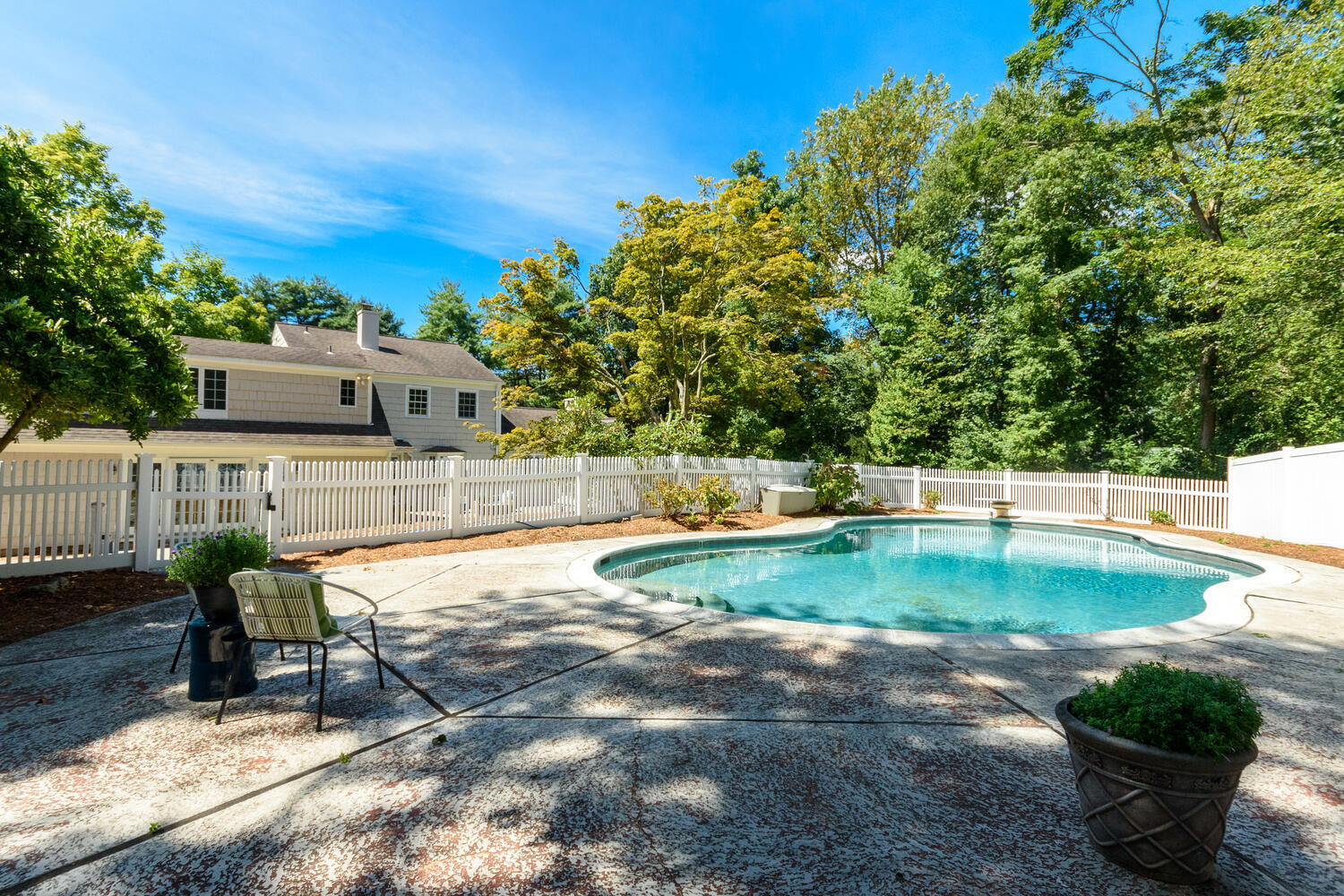 9 Old Parish Road Darien, CT 06820 - Photo 43 of 49 a view of a swimming pool with a patio