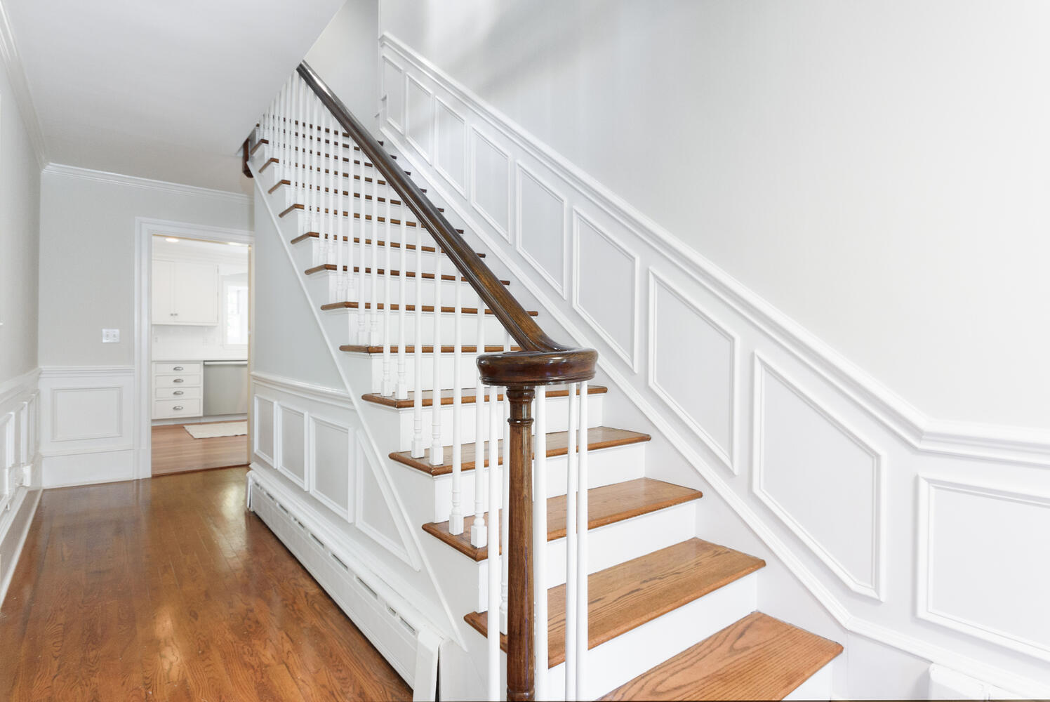 9 Old Parish Road Darien, CT 06820 - Photo 9 of 49 a view of entryway and hall with wooden floor