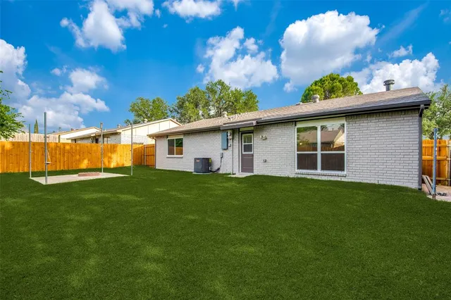 a view of a backyard with a garden