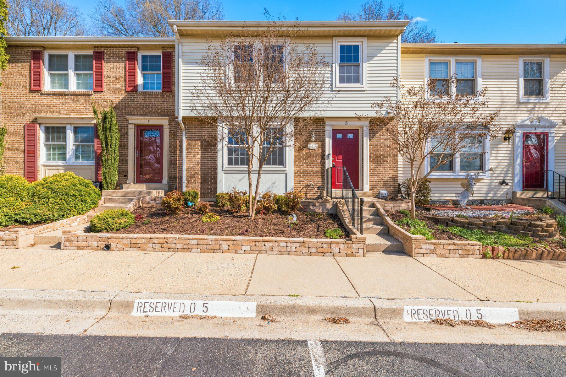 a front view of multiple houses