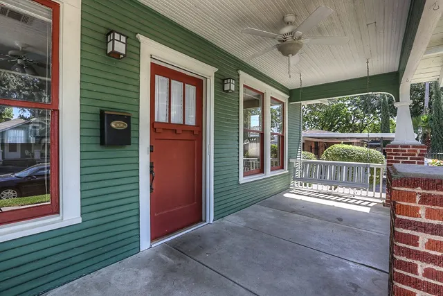 a balcony view with a outdoor space