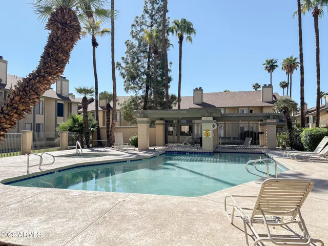a view of a building with garden
