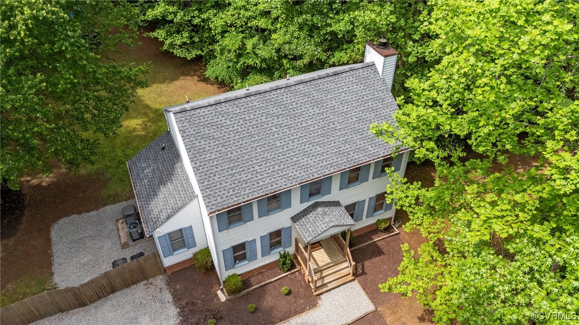 3138 Pineview Drive Powhatan, VA 23139 - Photo 5 of 46 aerial view of a house with a yard and large tree